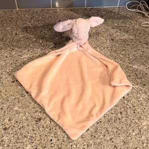 Plush Jellycat Pink Bunny Rabbit Lovey Security Blanket 13" X 13" Bunny